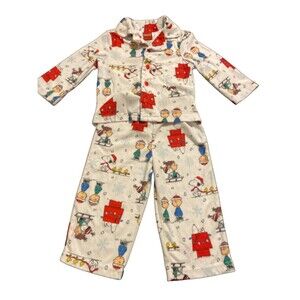 Peanuts‎ Pijama Snoopy Boy Christmas Size 24M